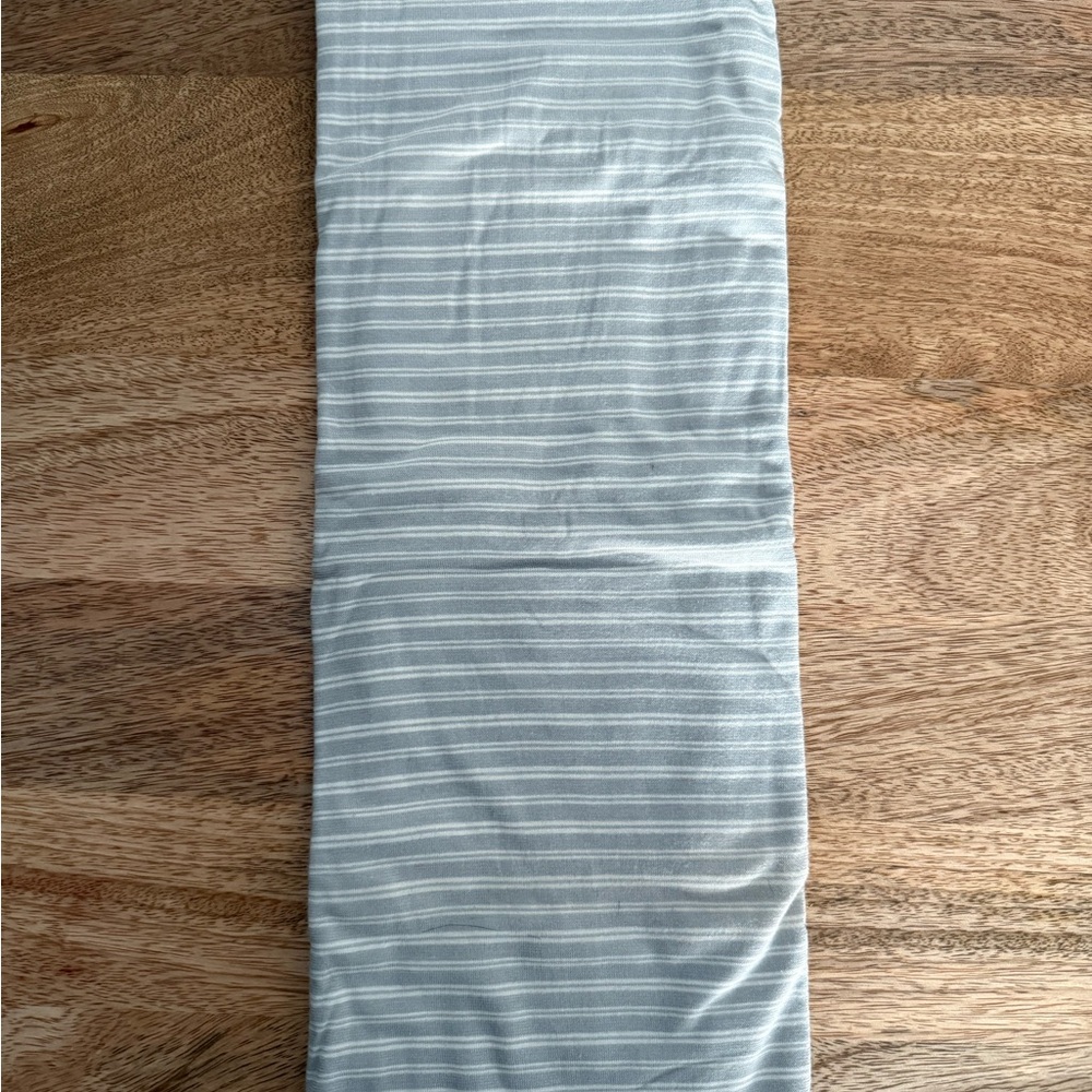 Striped Gray and White Tshirt Infinity Scarf